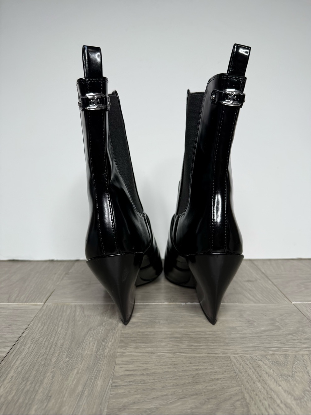 Sam Edelman Suzette Black Square Toe Bootie 8 - Picture 3 of 7